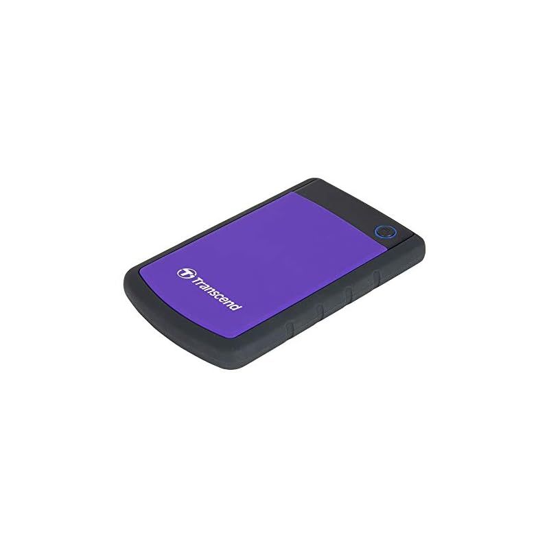 Transcend ポータブルHDD 1TB 【PS5/PS4 メーカー動作確認済】 耐衝撃 USB3.1 Gen1 3年 TS1TSJ25H3P(パープル) 0