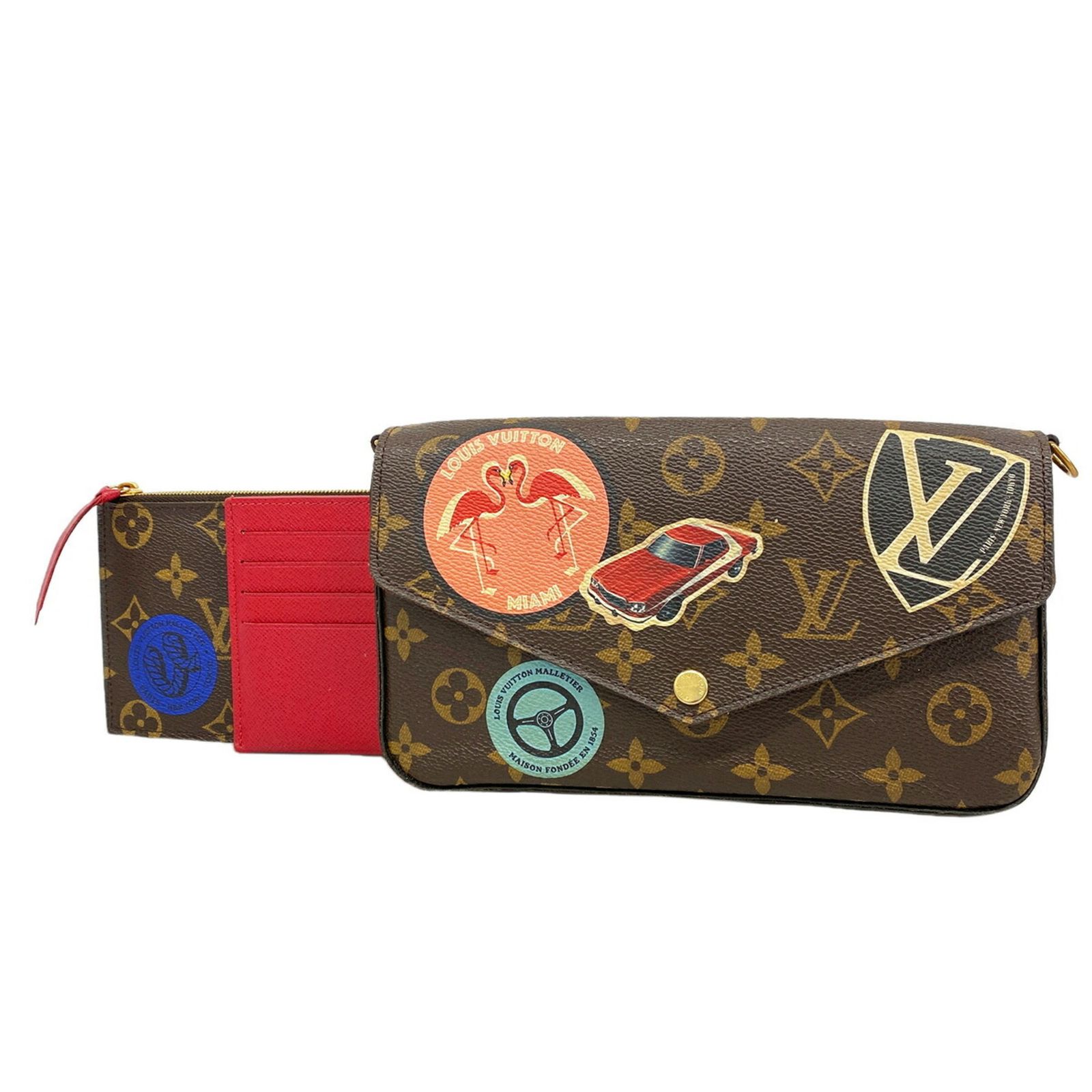 ルイ・ヴィトン(Louis Vuitton) ルイ・ヴィトン 財布・ショルダーウォレット モノグラム ポシェットフェリーチェ M62145 ブラウンレディース