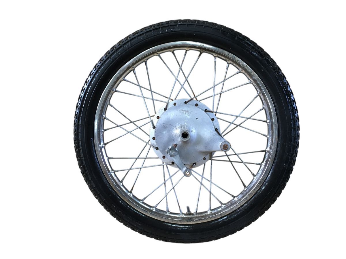 SUZUKI　Wolf　ウルフ　T90　1969年式　リアホイール　レストア　組み換え　流用　ストック　ＯＨベースにも　振れ無し（中古）2957-Z5167 18,352円