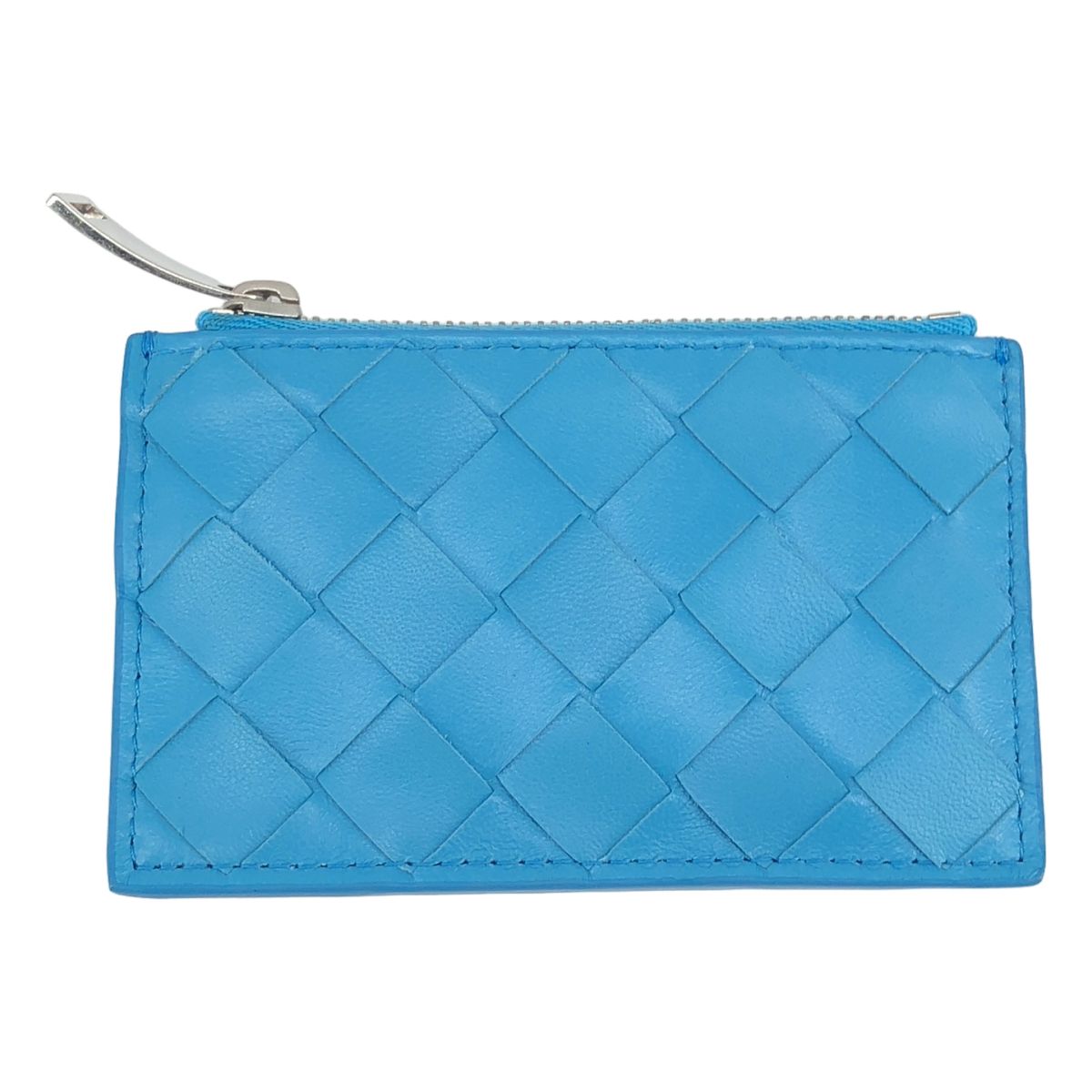 【美品】 BOTTEGA VENETA / ボッテガヴェネタ | レザー イントレチャート カードケース | ライトブルー | レディース 11,446円