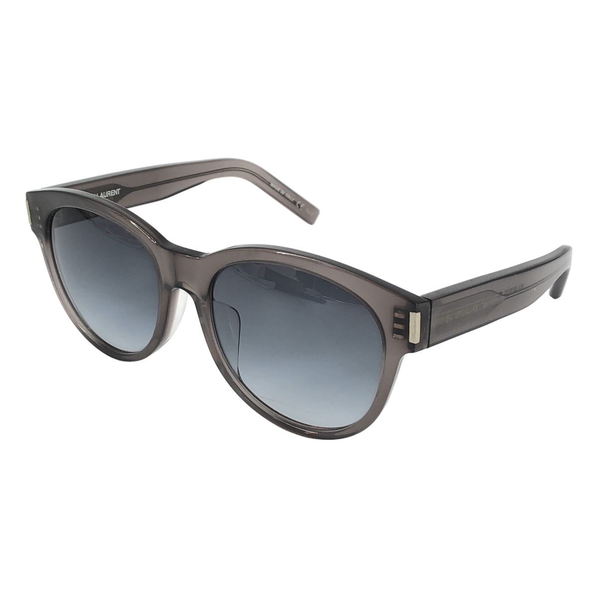 SAINT LAURENT PARIS / サンローランパリ | ウェリントン クリア サングラス | 55□18-140 | グレー
