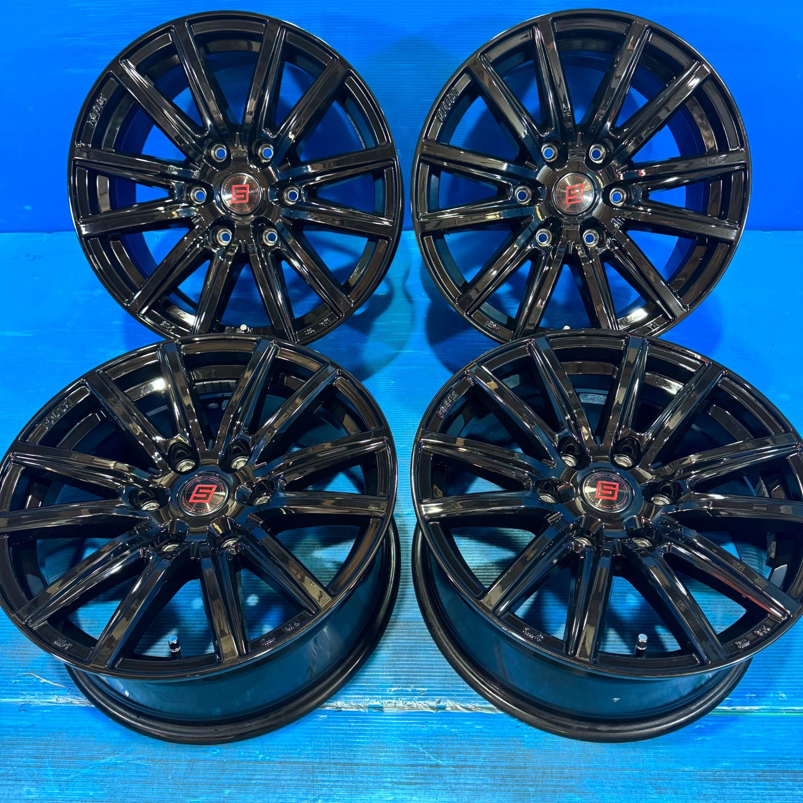 美品 KYOHO SEIN SS 17インチ 7.5J +25 PCD139.7 6H ソリッドブラック 4本 共豊 ザイン SS プラド ハイラックス FJクルーザー