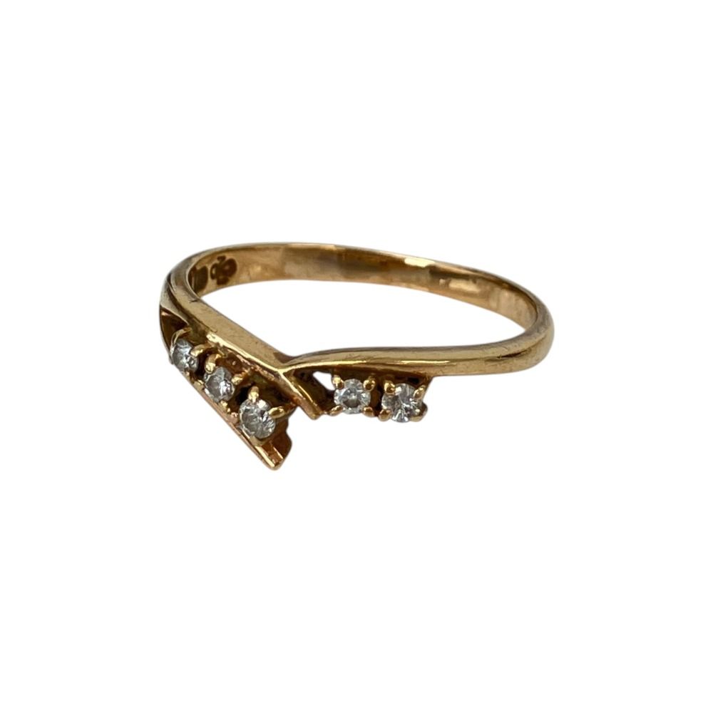 良品 JEWELRY MAKI ジュエリーマキ 5Pダイヤ K9 リング 指輪 サイズ