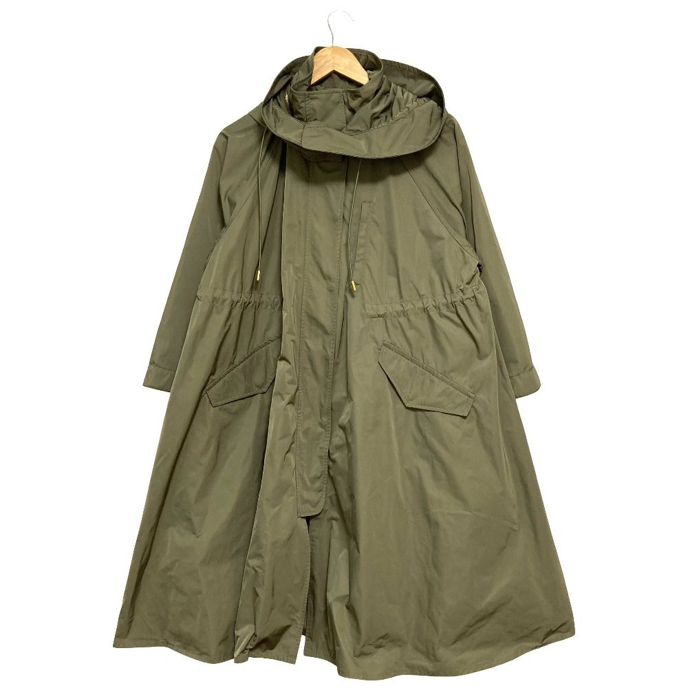 美品 23AW HOUSE OF LOTUS ハウスオブロータス フーデッドコート モッズコート 30232017050 サイズM カーキ レディース 古着 中古 USED
