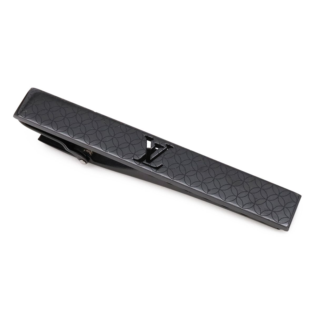 LOUIS VUITTON ルイ ヴィトン パンス クラヴァット シャンゼリゼ ネクタイピン タイピン タイバー スチール ブラック 黒 M65045