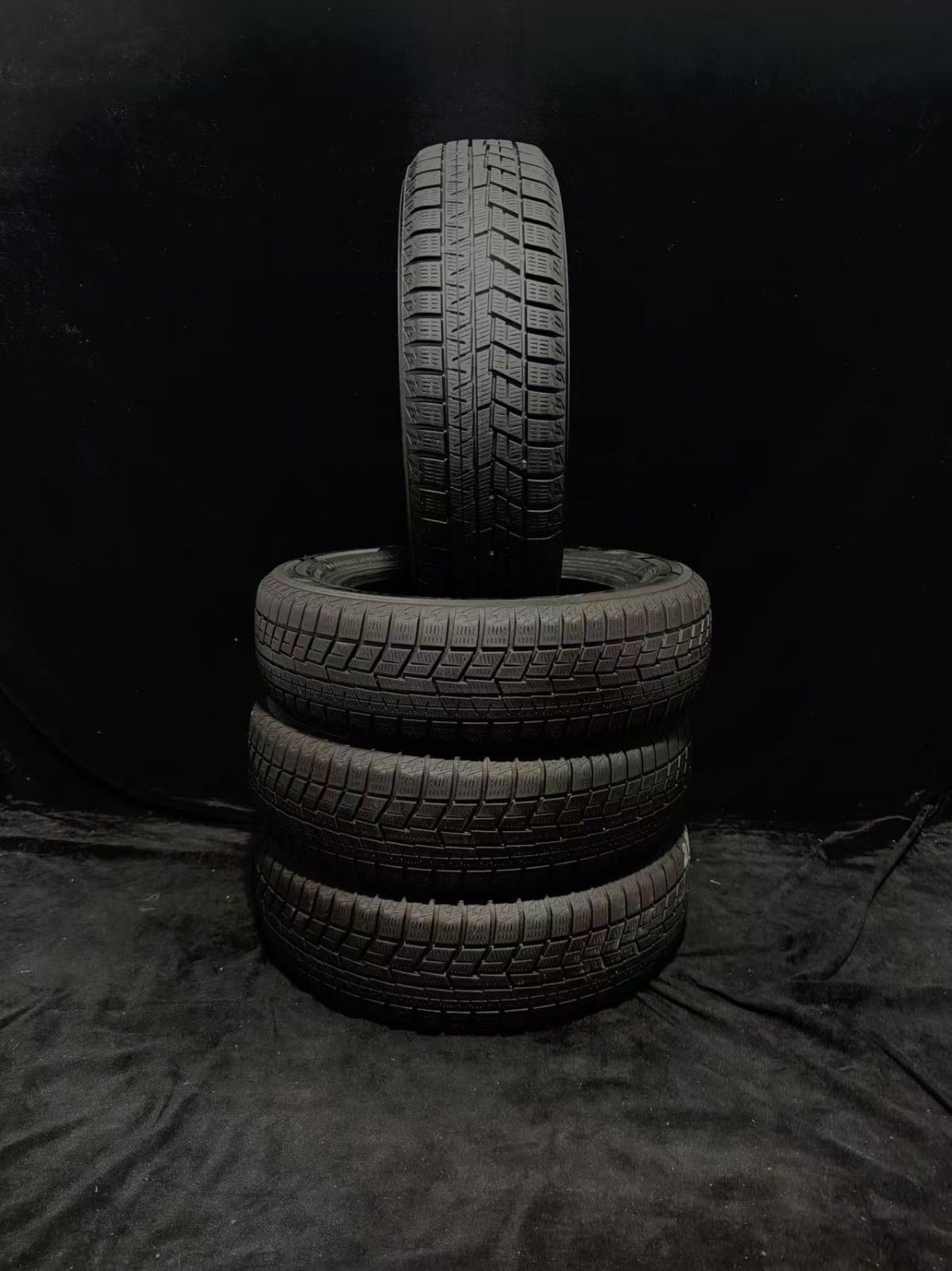 23年製　中古タイヤ4本セット　ヨコハマ　155/65R14 75Q 8分山　スタッドレスタイヤ　T-450 12,000円