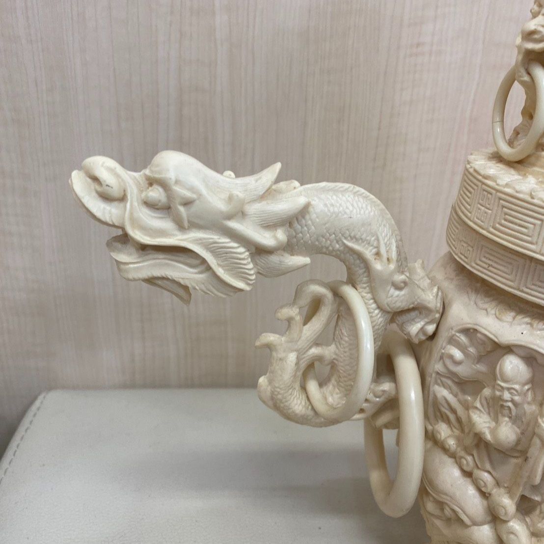 ✨インテリア✨】中国美術 骨董品 白 装飾用 香炉 昭和レトロ
