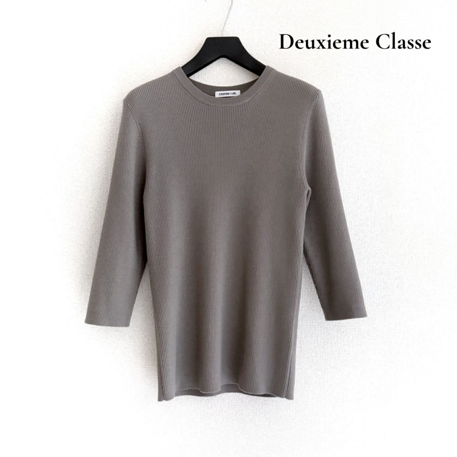 Deuxieme Classe ドゥーズィエムクラス EVERYDAY I LIKE. Rib クルーネック プルオーバー リブニット ウール100％ A162 7,030円