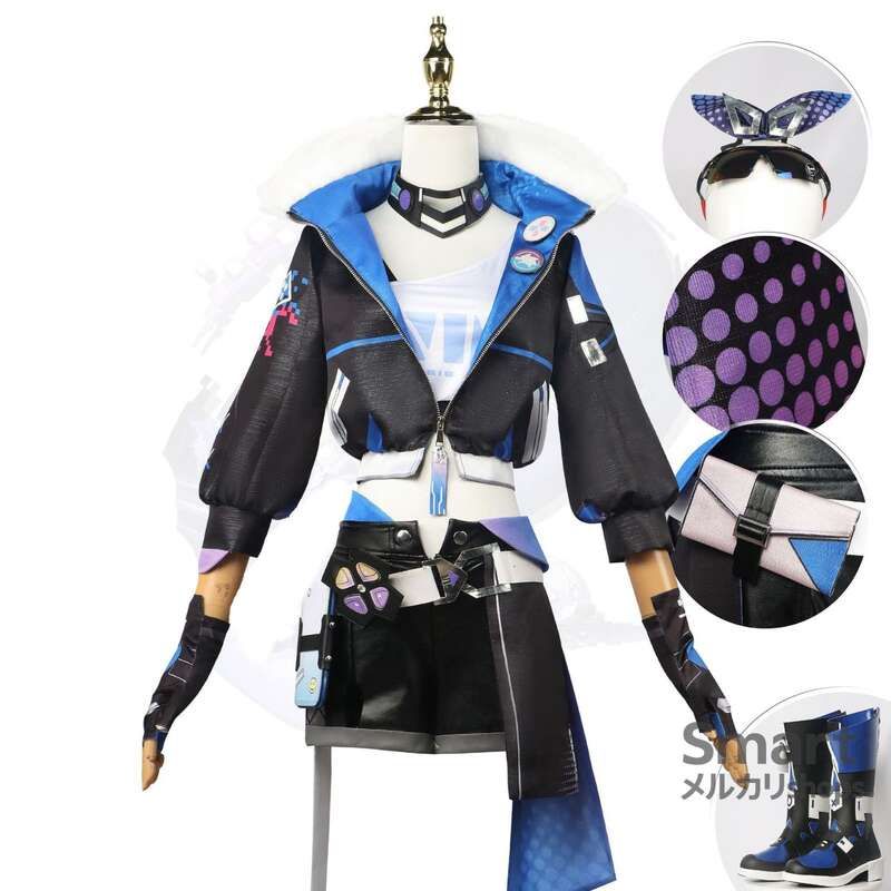 コスプレ衣装 銀狼風 ハッカー風 キャラクター衣装 ゲーム アニメ 仮装 レディース 舞台 イベント フルセット アクセサリー付き 仮装衣装 ハロウィン 文化祭 学園祭 撮影会 舞台衣装
