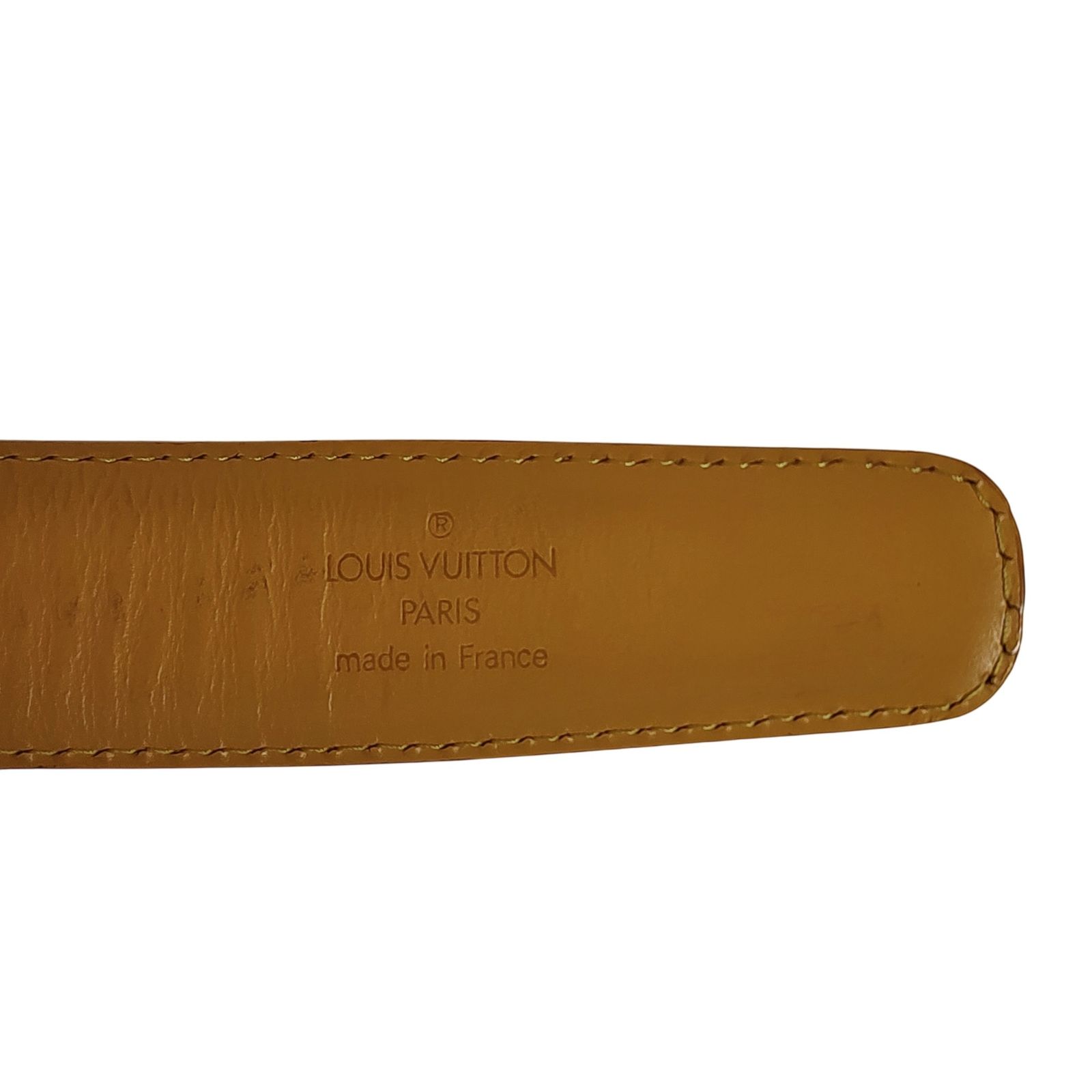 Louis Vuitton エピ ベルト イエロー 85/34 LOUIS VUITTON ルイ・ヴィトン エピ サンチュール クラシック ベルト