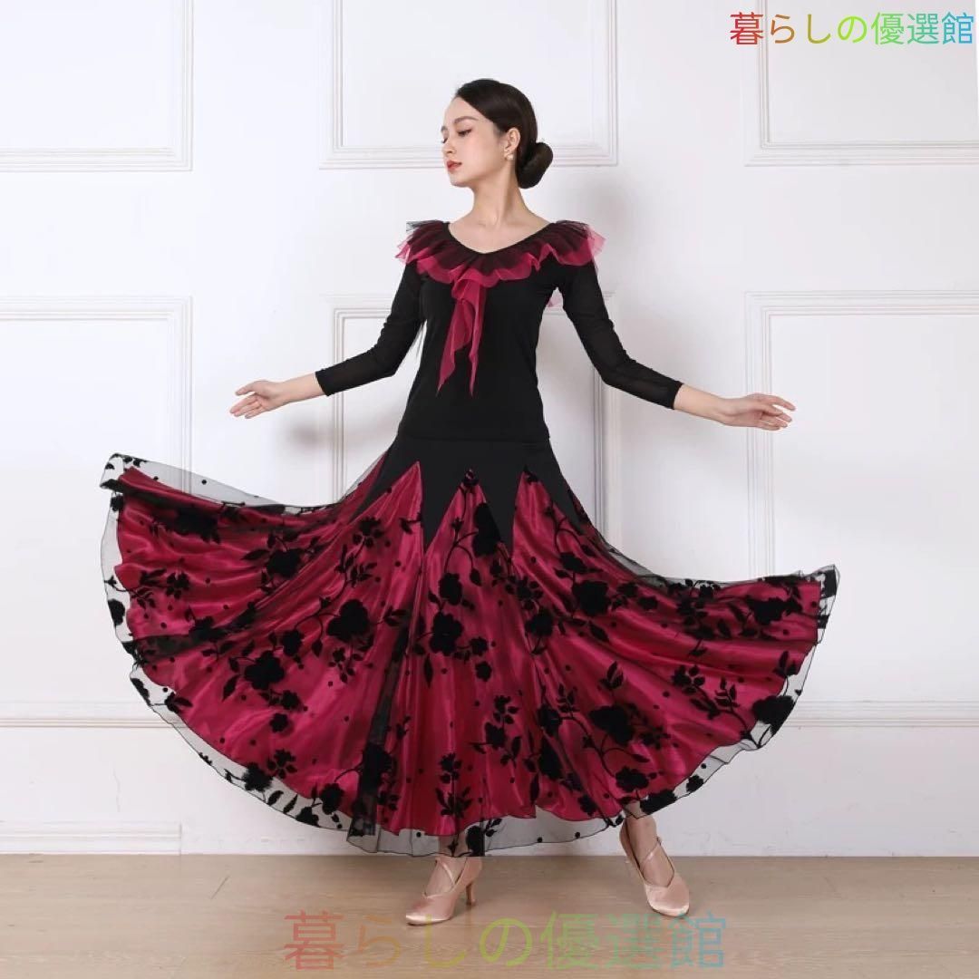 新品 大人気花柄セットアップ　ダンスパーティにも最適 上下2点セット練習着 lf831 9,301円