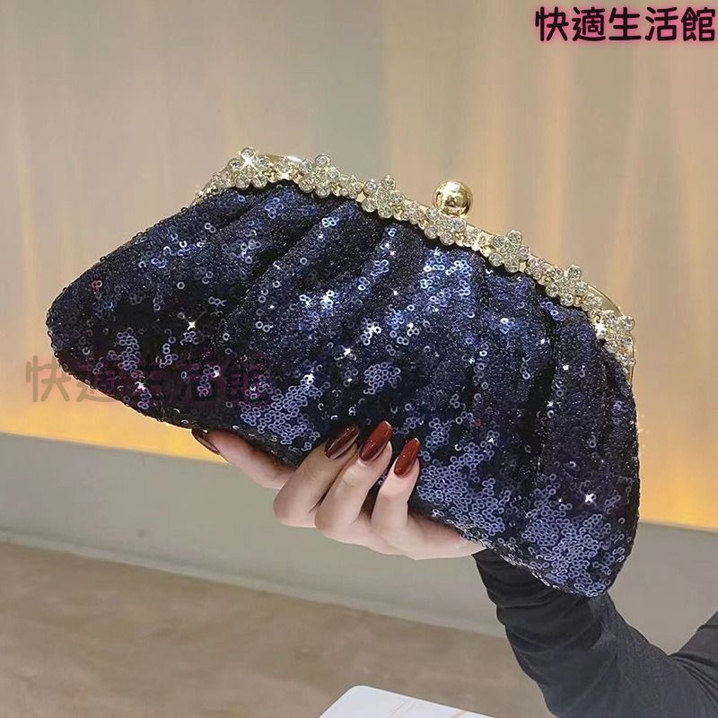 新品 パーティーバッグ ハンドバッグ 黒 スパンコール キラキラ レディース クラッチバッグ がま口ポーチ 結婚式 シンプル 婚冠葬祭 オシャレ ディナーバッグ ポシェット 普段使い フォーマル 卒業式 二次会 披露宴 1152 lf0831