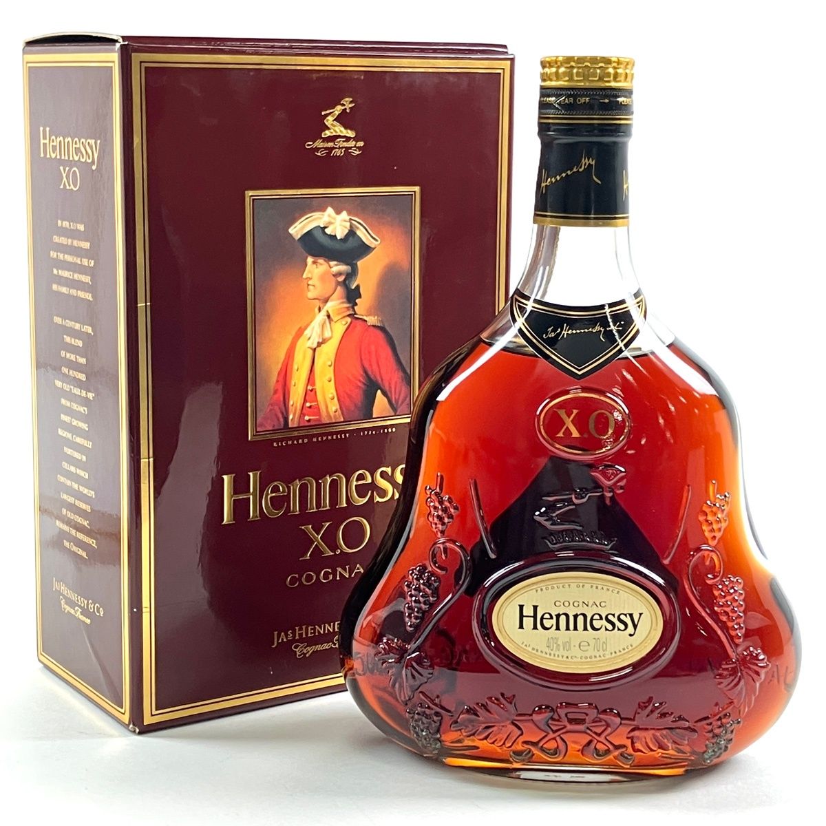 ヘネシー Hennessy XO 金キャップ クリアボトル 700ml ブランデー コニャック 【古酒】