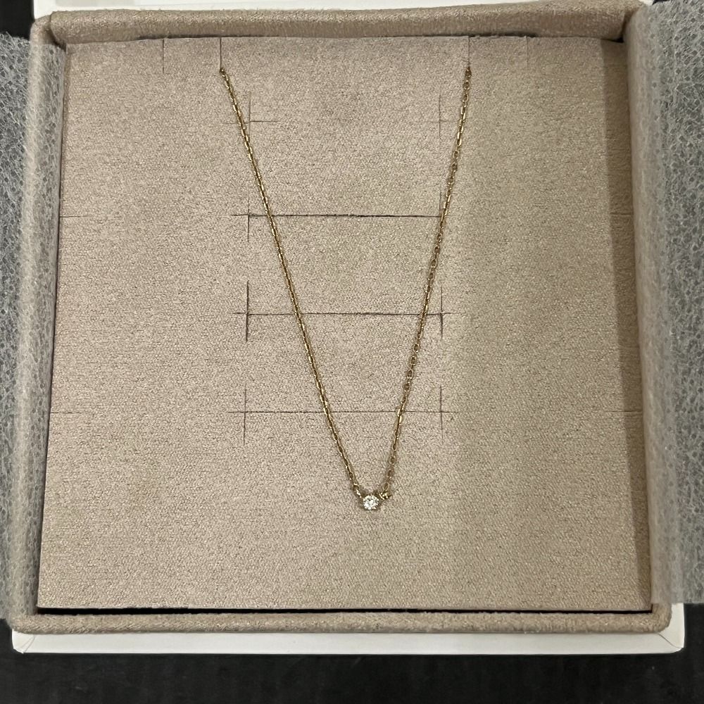 06w17385 【ete】 ピンクプラチナム 0.01ct ダイヤモンドネックレス