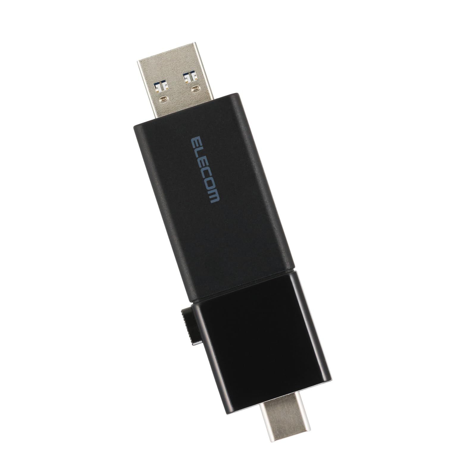 エレコム USBメモリ USB5Gbps対応 スライド式 Type-C＆Type-A両対応 64GB ブラック MF-WSAU3064GBK [ブラック] [64GB]