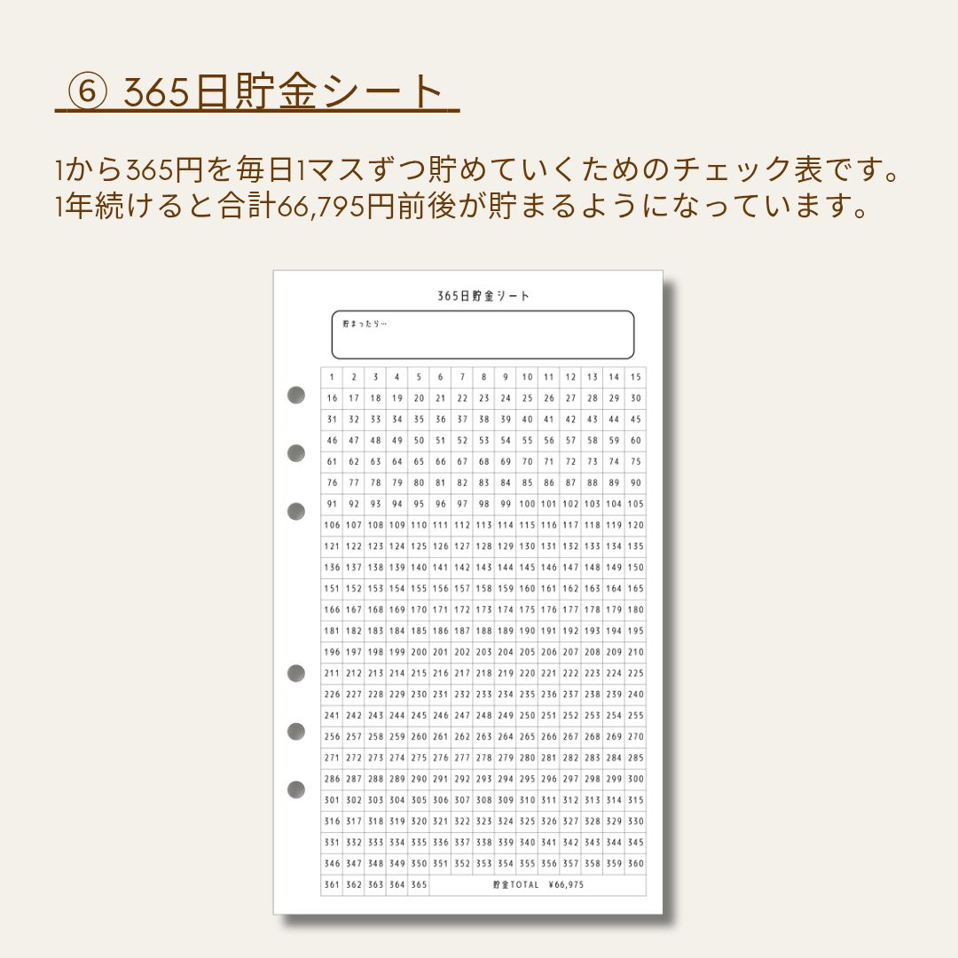 セリアの6リングファイルにピッタリ☆袋分け家計簿リフィル - メルカリ