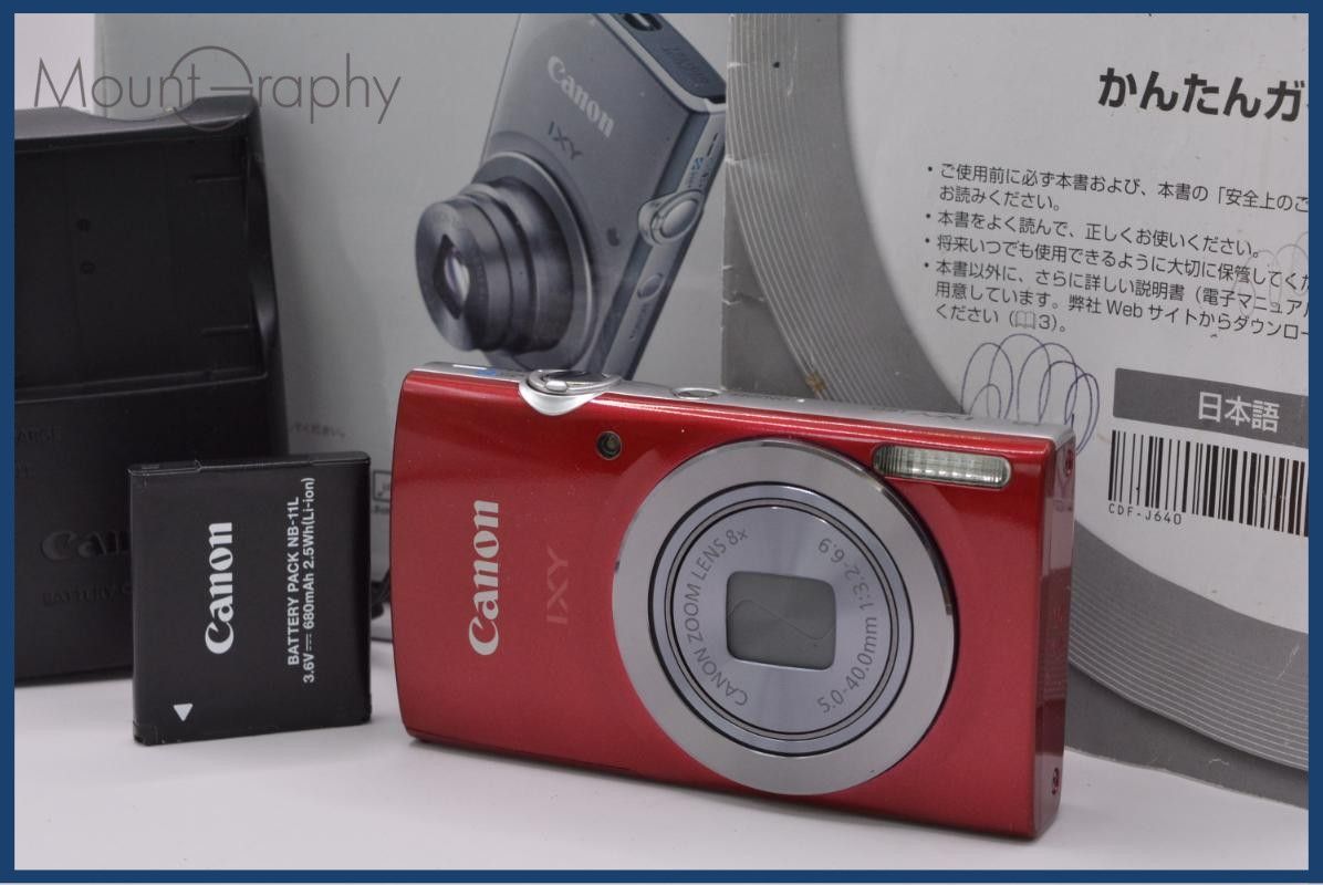 [Operation Guarantee] Canon Canon IXY 150 8x original box, battery, charger, and instruction manual included, free of charge #ak433