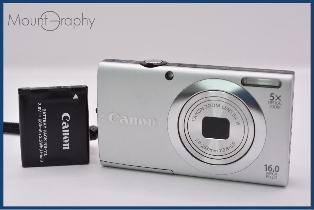 [Operation Guarantee] Canon Canon PowerShot A2400 IS HD 5x Battery Included Free #ak435
