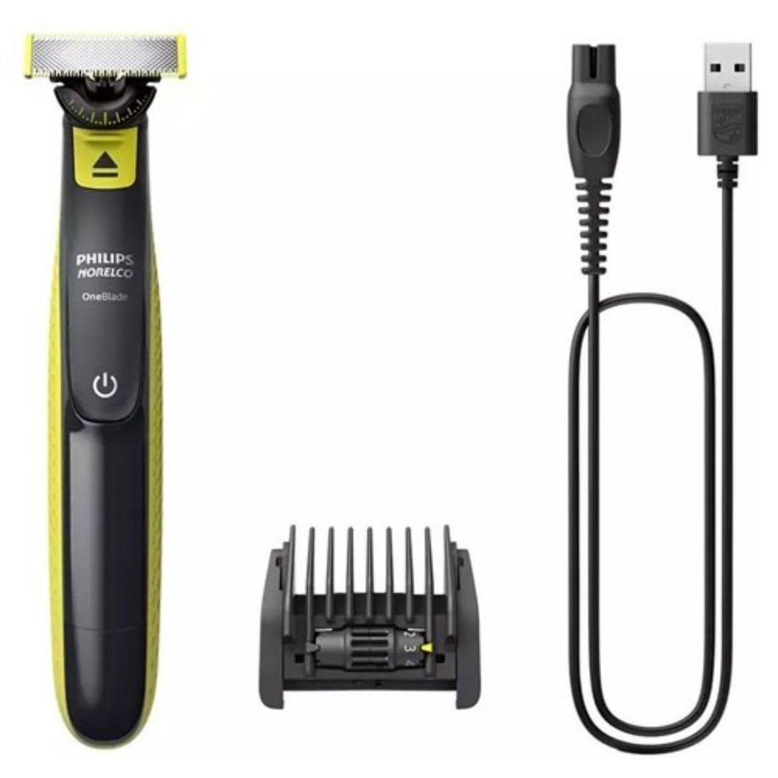 Philips Norelco QP2724/70 OneBlade 電動トリマー デュアルプロテクションシステム 5イン1 調節可能な櫛 革新的な360ブレード