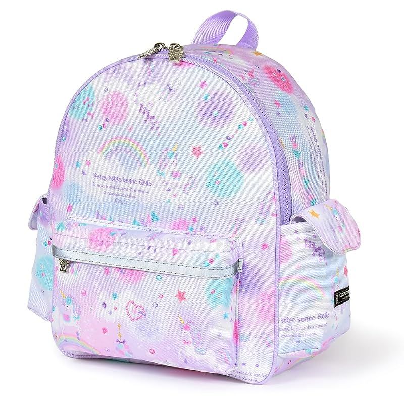 【新品】 COLORFUL CANDY STYLE 通園リュック ※お名前シール付き 撥水・軽量タイプ リフレクター付き ユニコーンファンタジー はっ水 軽量 汚れにくい シワ防止 防犯 安全 反射材付き 女の子 NN880600-NVL2603 0