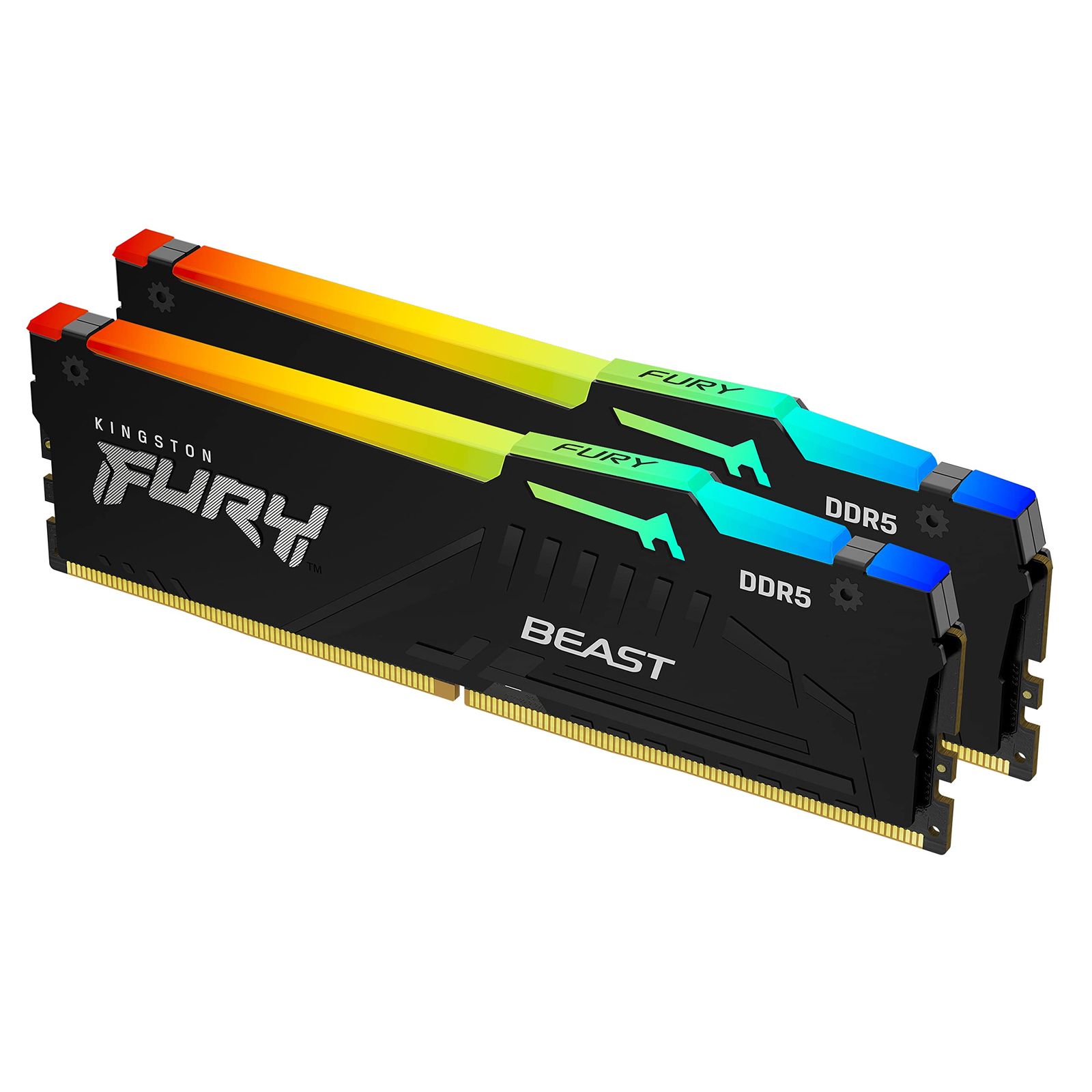 キングストンテクノロジー Kingston FURY デスクトップPC用メモリ DDR5 AM5 AMD EXPO認定 [Kingston FURY - Beast ビースト DDR5 RGB AM5] [32GB (16GB×2枚)] [5600MT/秒]