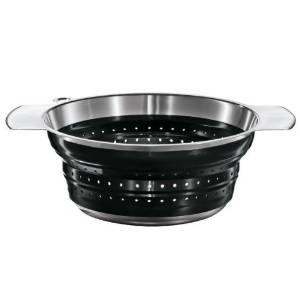 【新品・3営業日で発送】ROSLE レズレー　フォーダブルコランダー１６１２４　２４㎝　ブラック【AKL2207】