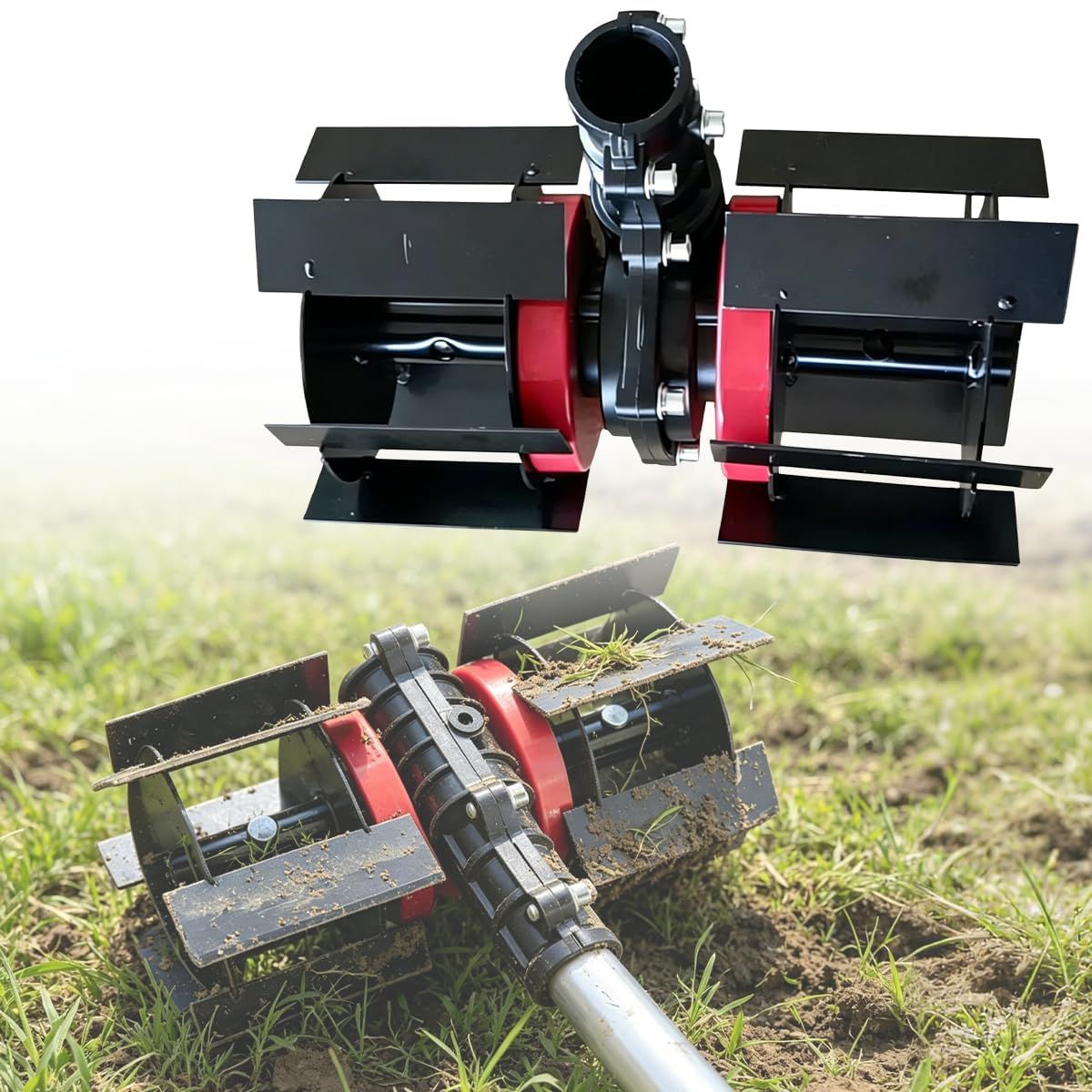 ★新品★除草ホイール 草刈り機・耕運機アタッチメント 26mm対応 軽量 丈夫で耐久 土起こし 除草用多機能ホイール