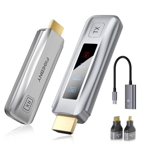hdmi 無線 ワイヤレス 送受信機セット LEDディスプレイ 搭載【日本技適認証済】低遅延 30m伝送距離★