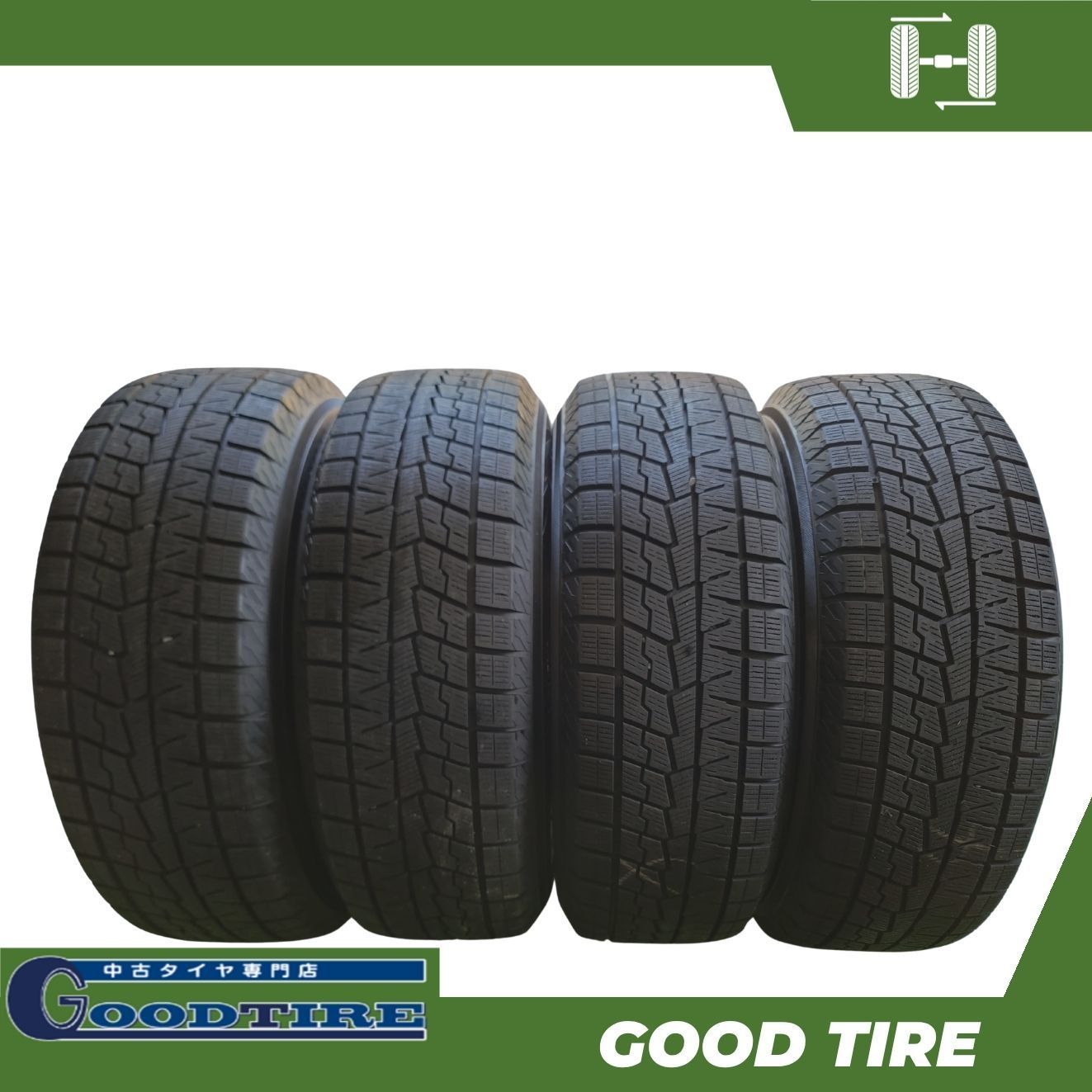 215/60R16 YOKOHAMA ice GUARD iG70 2023年製 4本 冬用 8.5分山 中古タイヤ タイヤ オデッセイ エスティマ クラウン (7879)