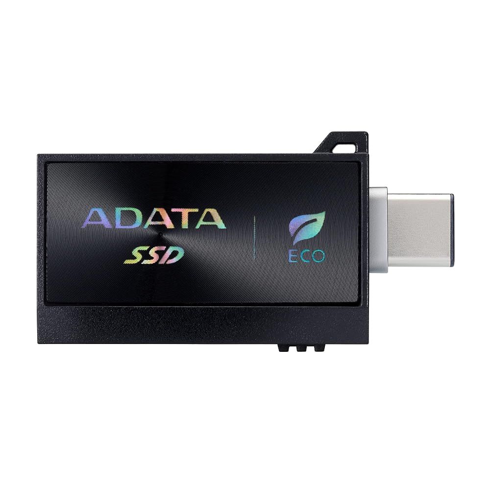 ADATA エイデータ 外付けSSD SC730 ブラック 512GB Type-C/Type-A 最大読込速度600MB/秒 コンパクト7.8g SC730-512G-CACTI-I スライド式