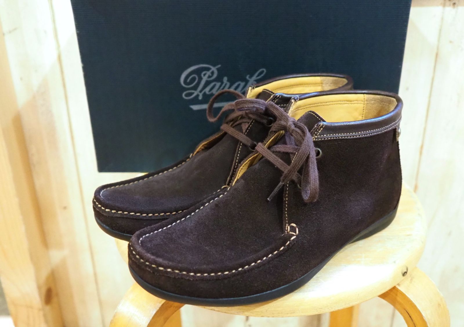 ◆Paraboot パラブーツ MAINE（メイン）ブラウン モカシンブーツ チャッカ サイズ6◆
