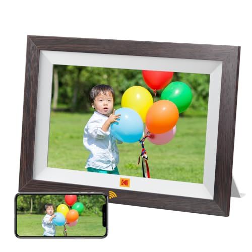 KODAK WiFiデジタルフォトフレーム 10インチ 写真/動画リアルタイムに共有 32GB内蔵 Type-C/SD/USB対応 自動回転★