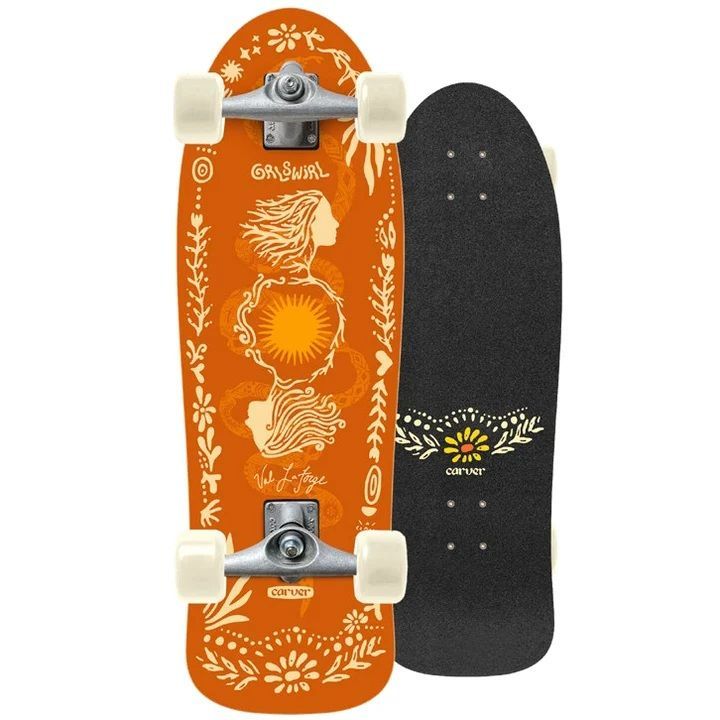 CARVER SKATEBOARD カーバースケートボード 31” GRLSWIRL Sunflower
