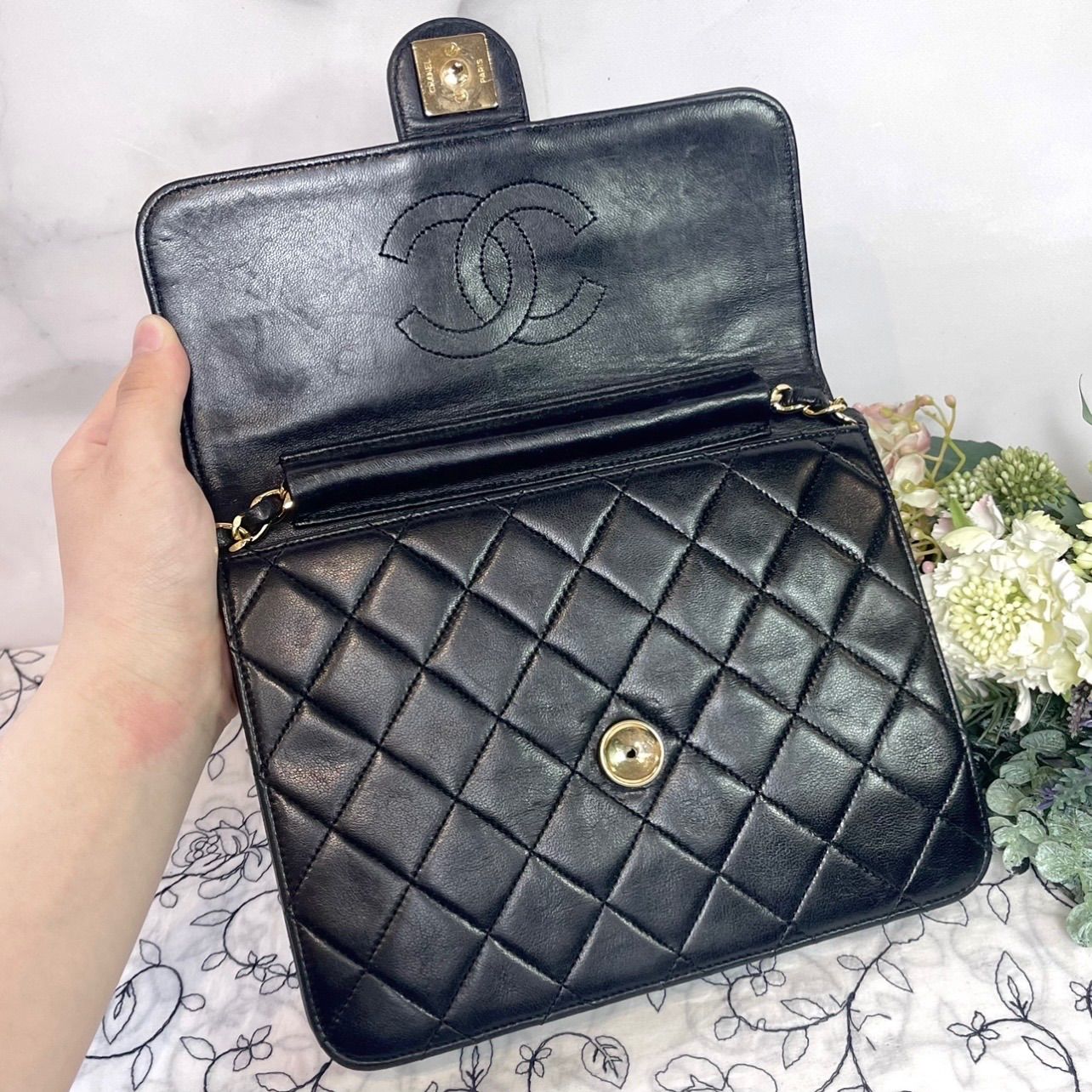 CHANEL シャネル【美品】ヴィンテージ ココマーク マトラッセ チェーン CHANEL シャネル【美品】ココマーク マトラッセ チェーンショルダー
