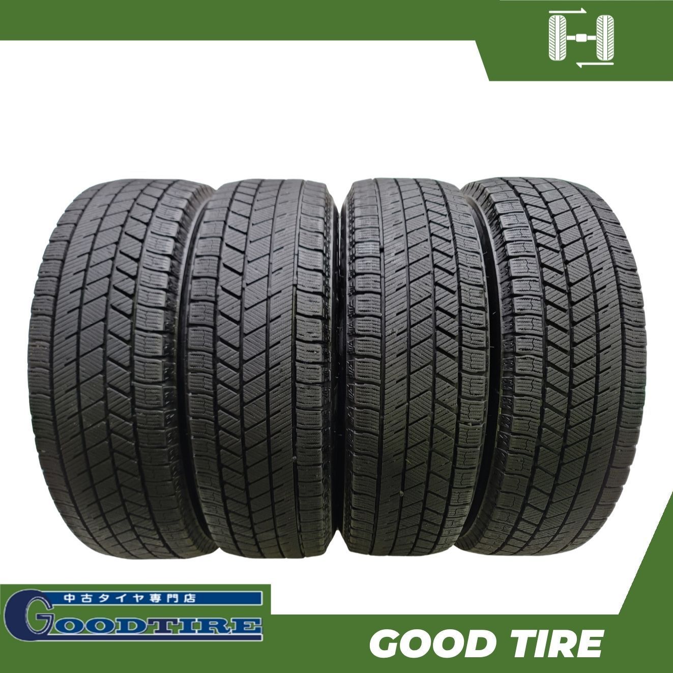 175/65R15 ブリヂストン BLIZZAK VRX3 2024年製 4本 冬用 8分山 中古タイヤ タイヤ アクア フィット ノート (7754)