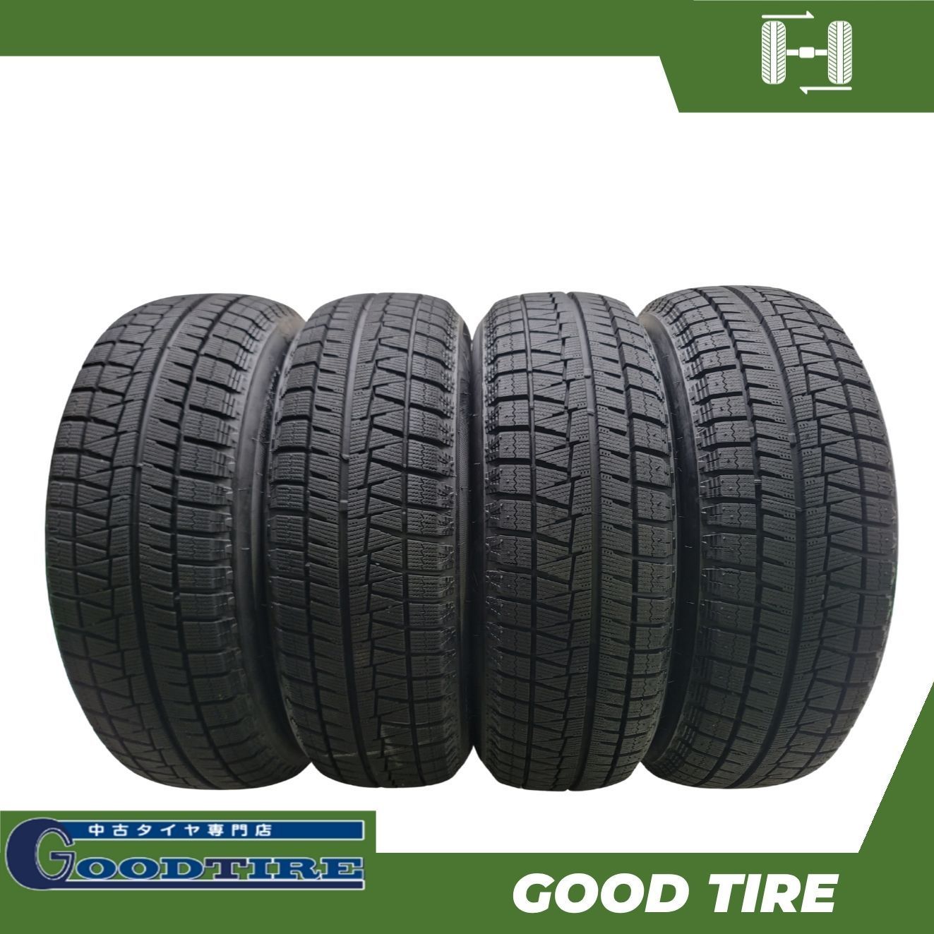 185/60R15 ブリヂストン ICEPARTNER 2 2024年製 4本 冬用 8.5分山 中古タイヤ タイヤ アクア シエンタ フィット ノート ヴィッツ (7763)
