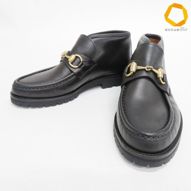 グッチ GUCCI イタリア製 レザー ローファー シューズ ホースビット レディース [x1000678]