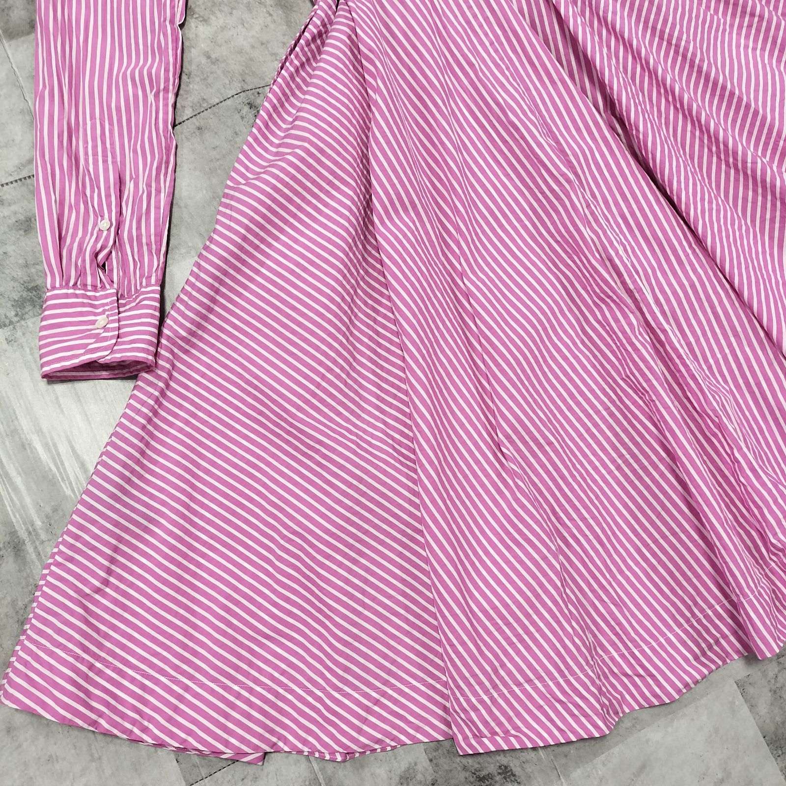 美品】POLO RALPH LAUREN ストライプ ベルト付 シャツワンピース 