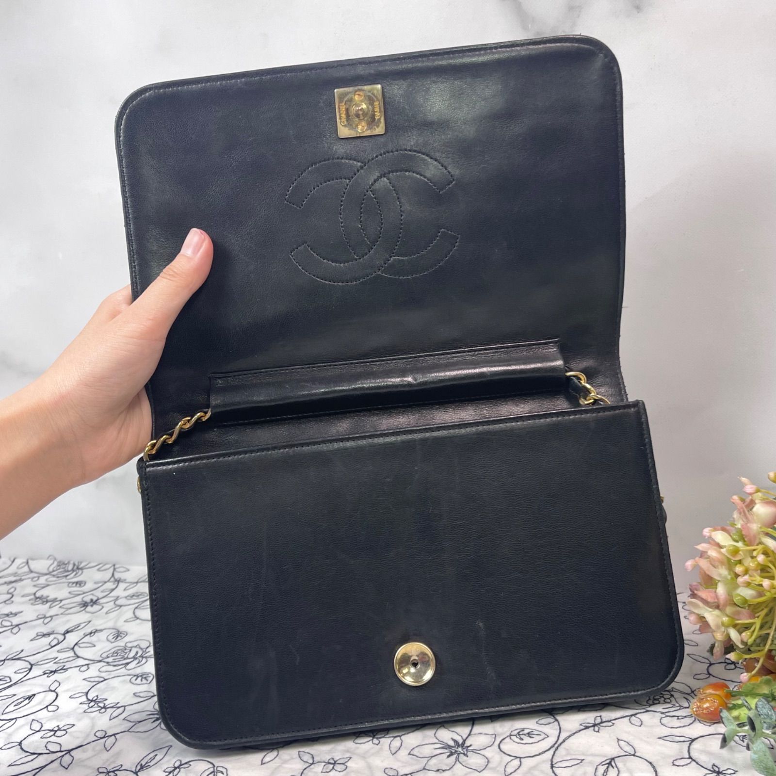 CHANEL シャネル 【美品】マトラッセ フルフラップ ヴィンテージ 