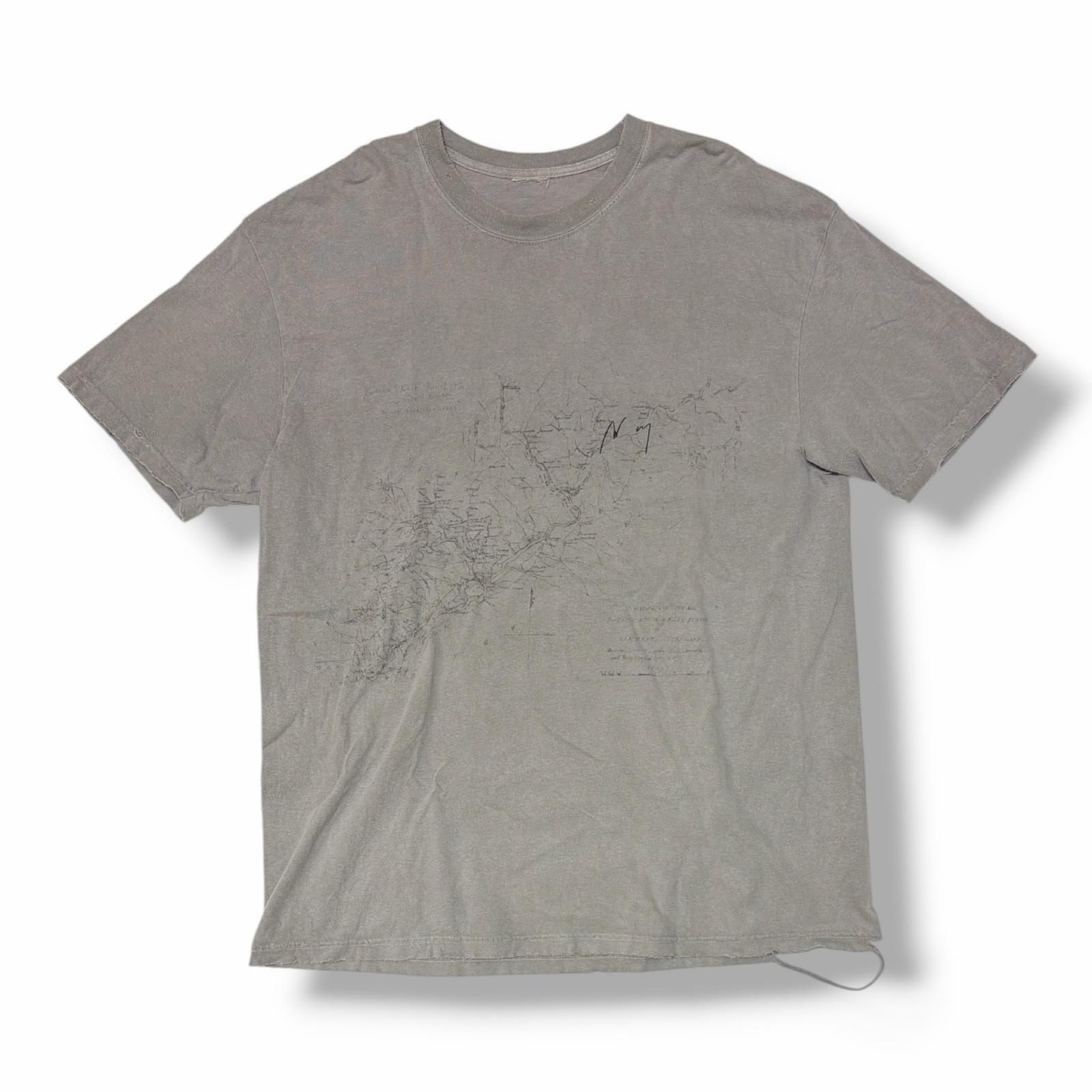参考上代17600円 ANCELLM OLDMAP T-SHIRT オールドマップTシャツ 半袖