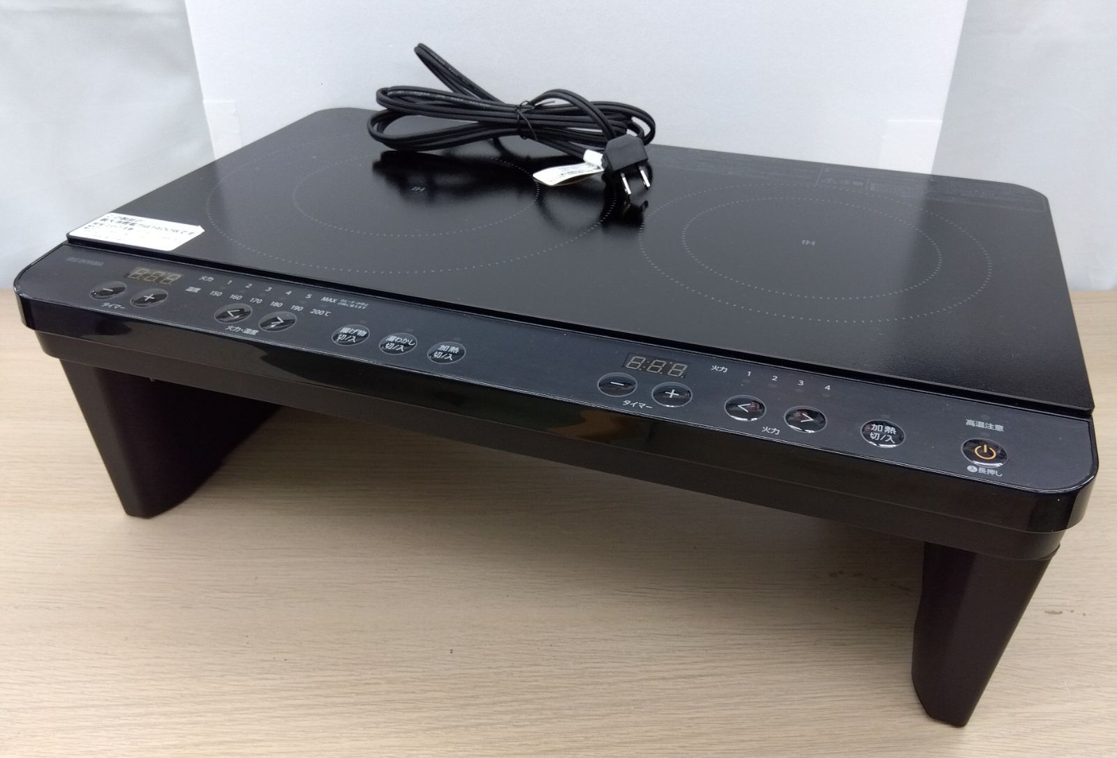 【中古品・現状品】動作品　アイリスオーヤマ　IH２口コンロ　IHK-WT41SAZ　L-333