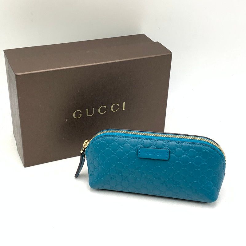 【中古品】 GUCCI グッチ 449894 マイクログッチシマ レザー ポーチ カバン 【180-260901-ya-09-izu】