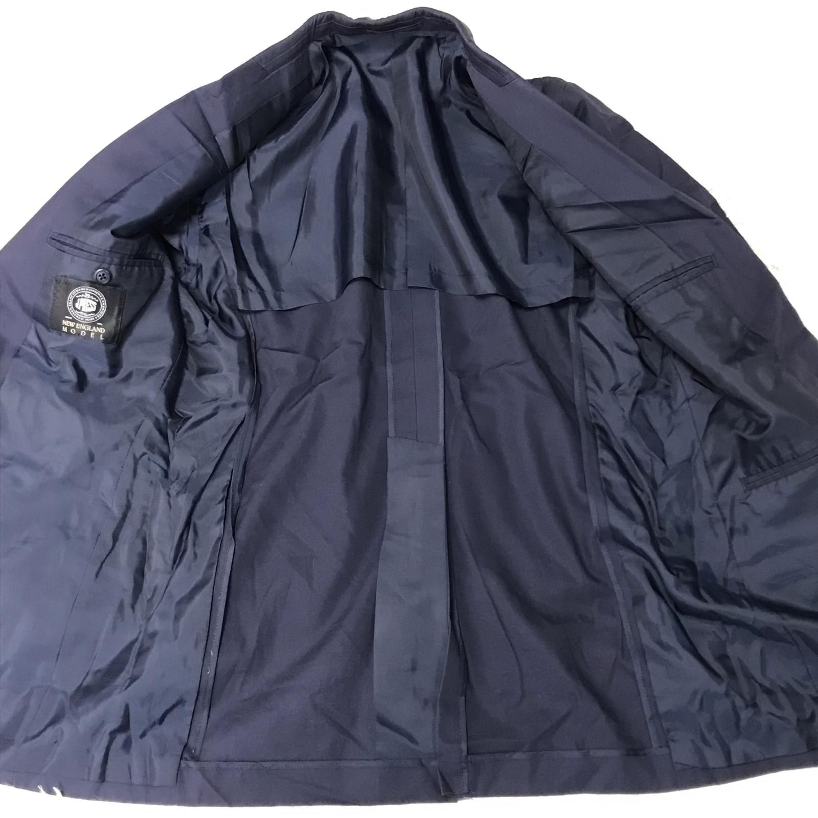 日本製★J.PRESS+NEW ENGLAND MODEL★春夏スーツ上下セットアップ【175cm/メンズL程度/ダークネイビー】紺ブレザー/シングル/Jacket/pants◆BJ189-F 日本製★J.PRESS+NEW ENGLAND MODEL★春夏スーツ上下セットアップ【175cm/メンズL程度/ダークネイビー】紺ブレザー/シングル/Jacket/pants◆BJ189-F