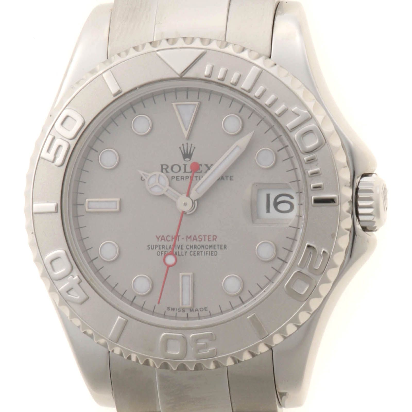 ROLEX ロレックス ヨットマスター ロレジウム 168622 腕時計 ステンレススチール グレー 自動巻き ユニセックス 箱あり【中古】431 440,748円