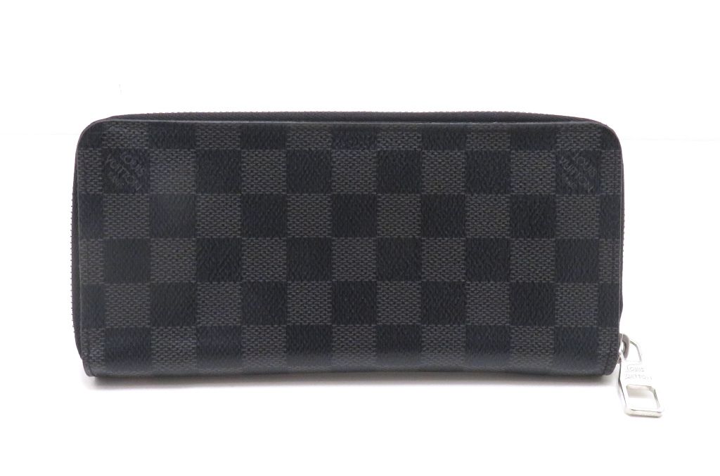 LOUIS VUITTON ルイ・ヴィトン ジッピーウォレット・ヴェルティカル ダミエ・グラフィット N63095 長財布 ダミエグラフィットキャンバス ブラック メンズ【中古】205