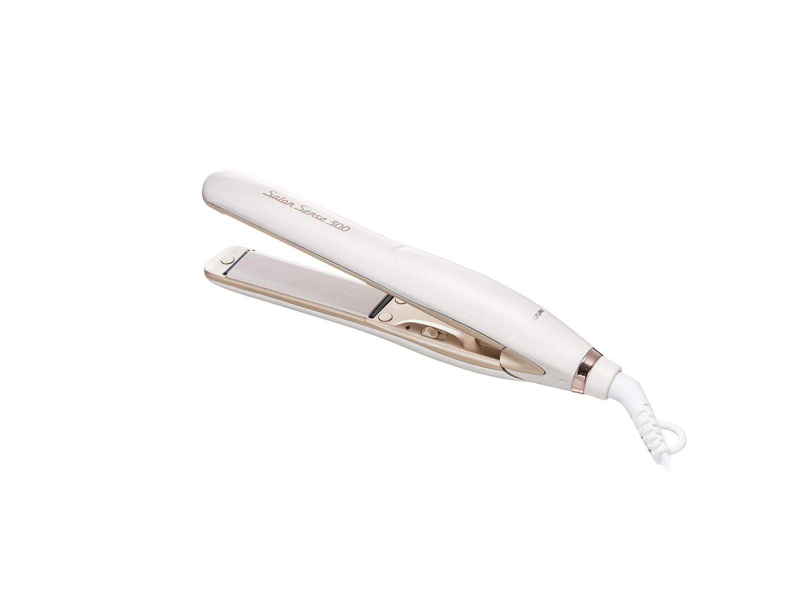 コイズミ ヘアアイロン ストレート サロンセンス 300 シルキーモイスト モバイル 海外対応 ホワイト KHS-8410/W [4)ストレート(モバイル)/ホワイト]