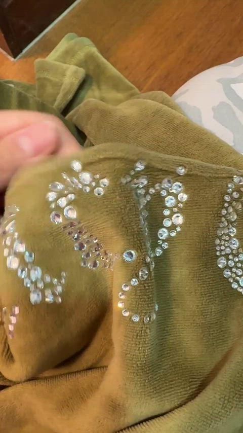 ヴィンテージ JUICY COUTURE BLACK LABEL クリスタル ベロア パンツ