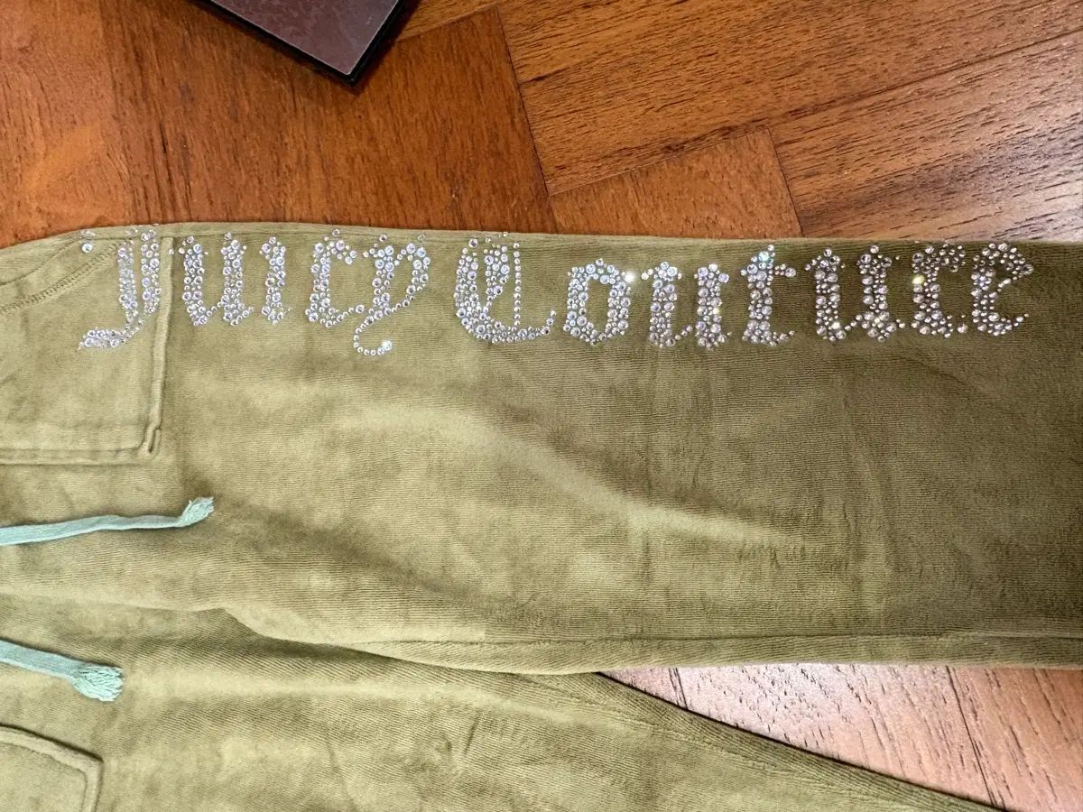ヴィンテージ JUICY COUTURE BLACK LABEL クリスタル ベロア パンツ