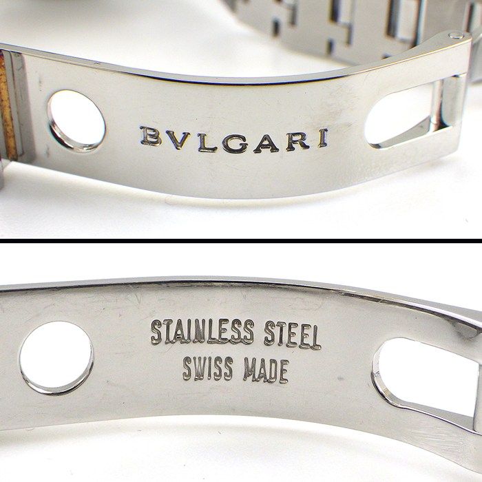 ブルガリ BVLGARI 腕時計 ブルガリブルガリ BB26SS 12ポイント ダイヤモンドインデックス ロゴベゼル ブラック文字盤 SS クオーツアナログ 【中古】