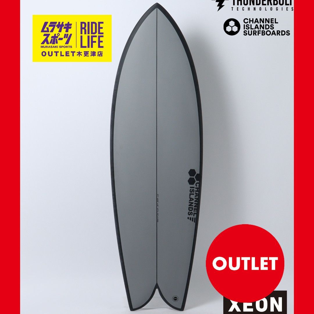 【ムラスポOUTLET公式】サーフボード　新品　未使用　Thunderbolt ×CHANNEL ISLANDS サンダーボルト チャネルアイランズ CI FISH XEON ショートボード TWIN EPS訳あり　ムラサキスポーツ OUTLET アウトレット